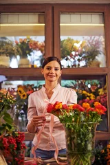 Crédence de cuisine en verre imprimé Fleuriste Flower vendor