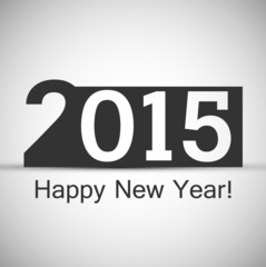 Happy New Year 2015 gray stylish colorful design