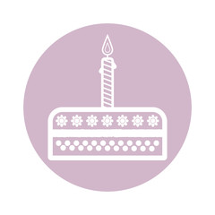 Birthday cake sign icon. Vector