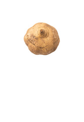 Jicama or Mexican yam over white background 