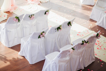 wedding chair covers with flowers