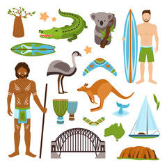 Australia Icons Set © Macrovector