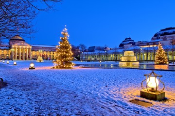 Wiesbaden (Bowling Green, Theater, Kurhaus) - Dezember 2014