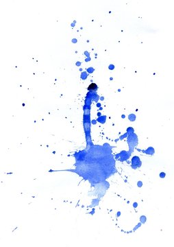 Blue Watercolor Blot
