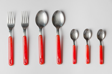 set of forks and spoons