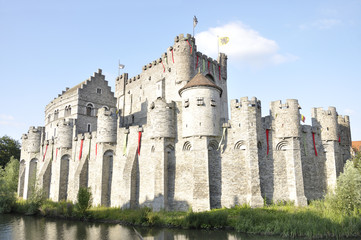 Castle in the ancient city of Ghent, Belgium
