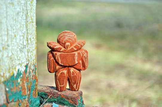 wooden figurine man