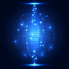 Abstract global network technology background, vector