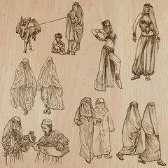 Muslim Women - Hand drawn vectors