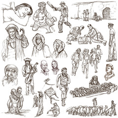 Fototapeta na wymiar Natives - Hand drawn illustrations