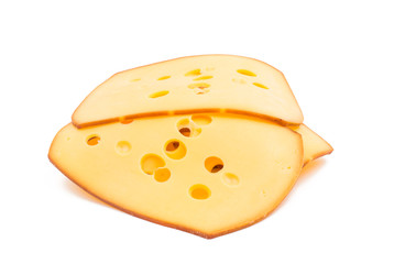 sliced cheese isolated