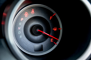 Naklejka premium closeup car dashboard