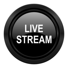 live stream black icon