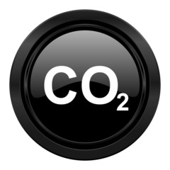 carbon dioxide black icon co2 sign