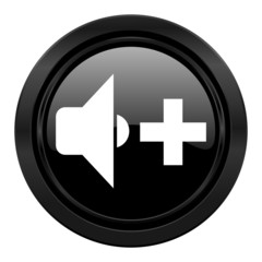 speaker volume black icon music sign