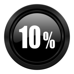 10 percent black icon sale sign