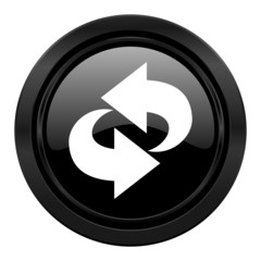 rotation black icon refresh sign