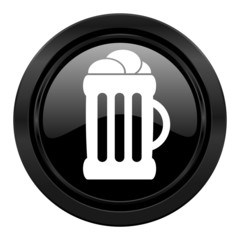beer black icon mug sign