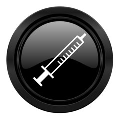 medicine black icon syringe sign