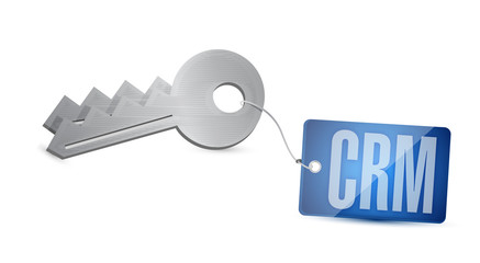 crm key tag illustration design