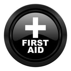 first aid black icon