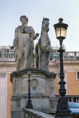 Fototapeta premium A statue of one of the Dioscuri, Rome