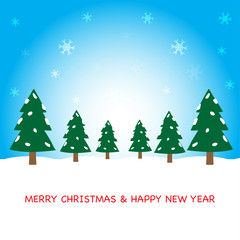 Christmas tree cartoon. Vector eps10.