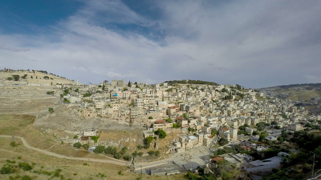 Jerusalem mountain of olives time lapse