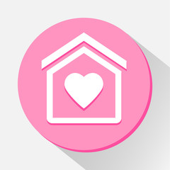 House of heart icon great for any use. Vector EPS10.