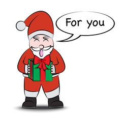 Happy santa claus. Vector eps10.