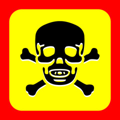 Skull and crossbones icon great for any use. Vector EPS10.