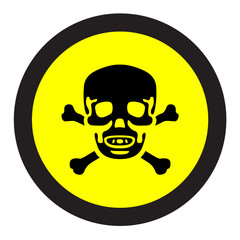 Crossbones with skull icon great for any use. Vector EPS10.