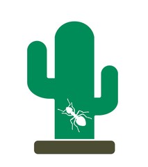 Fourmi sur un cactus