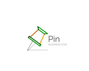 Line minimal design logo pin