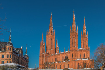 Wiesbaden Marktkirche mit Rathaus