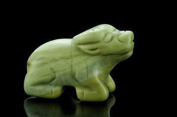 Butter jade carved ox