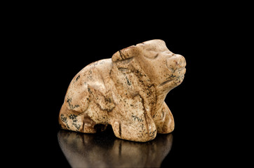 Picture jasper carved ox