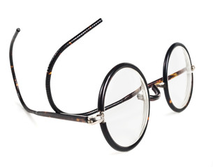 Isolated retro, vintage glasses on white background