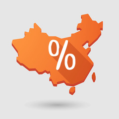 China map icon with a discount sign