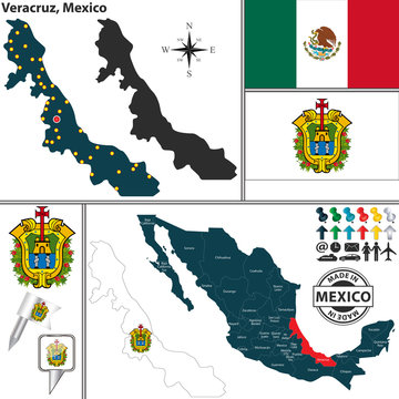 Map of Veracruz, Mexico