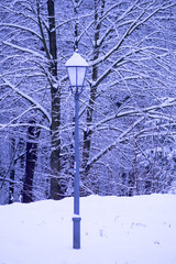 Laterne im Schnee