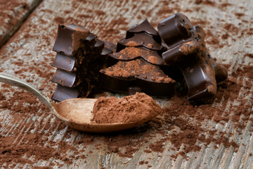 Home made dark chocolate