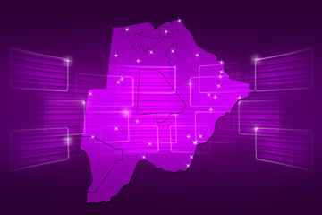 Botswana Map World map News Communication purple