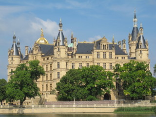 Obraz premium Märchenschloss von Schwerin – Mecklenburg Vorpommern