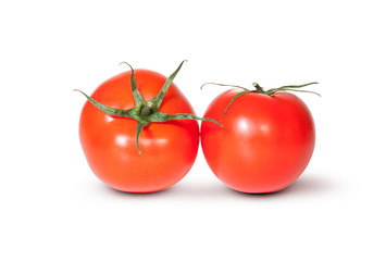 Two Fresh Red Juicy Tomato