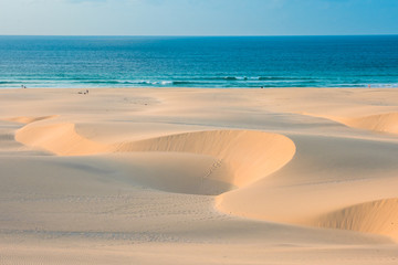  Sand dunes  in Chaves beach Praia de Chaves in Boavista Cape Ve