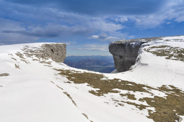 Beriain mountain in winter,Navarre, Spain