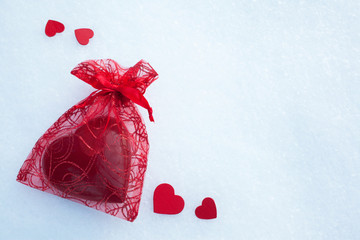 Valentine's Day gift heart snow
