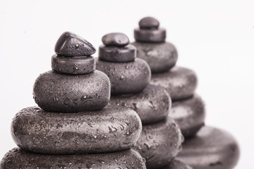 Spa stones isolated on white