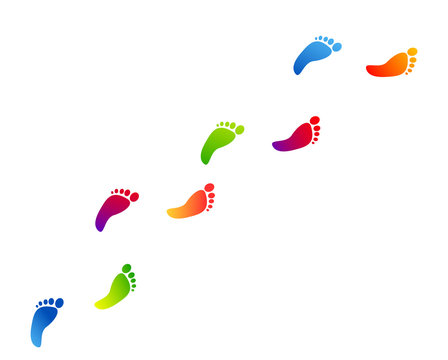 impronte piedi, arte, colori, creativit&agrave;,fantasia